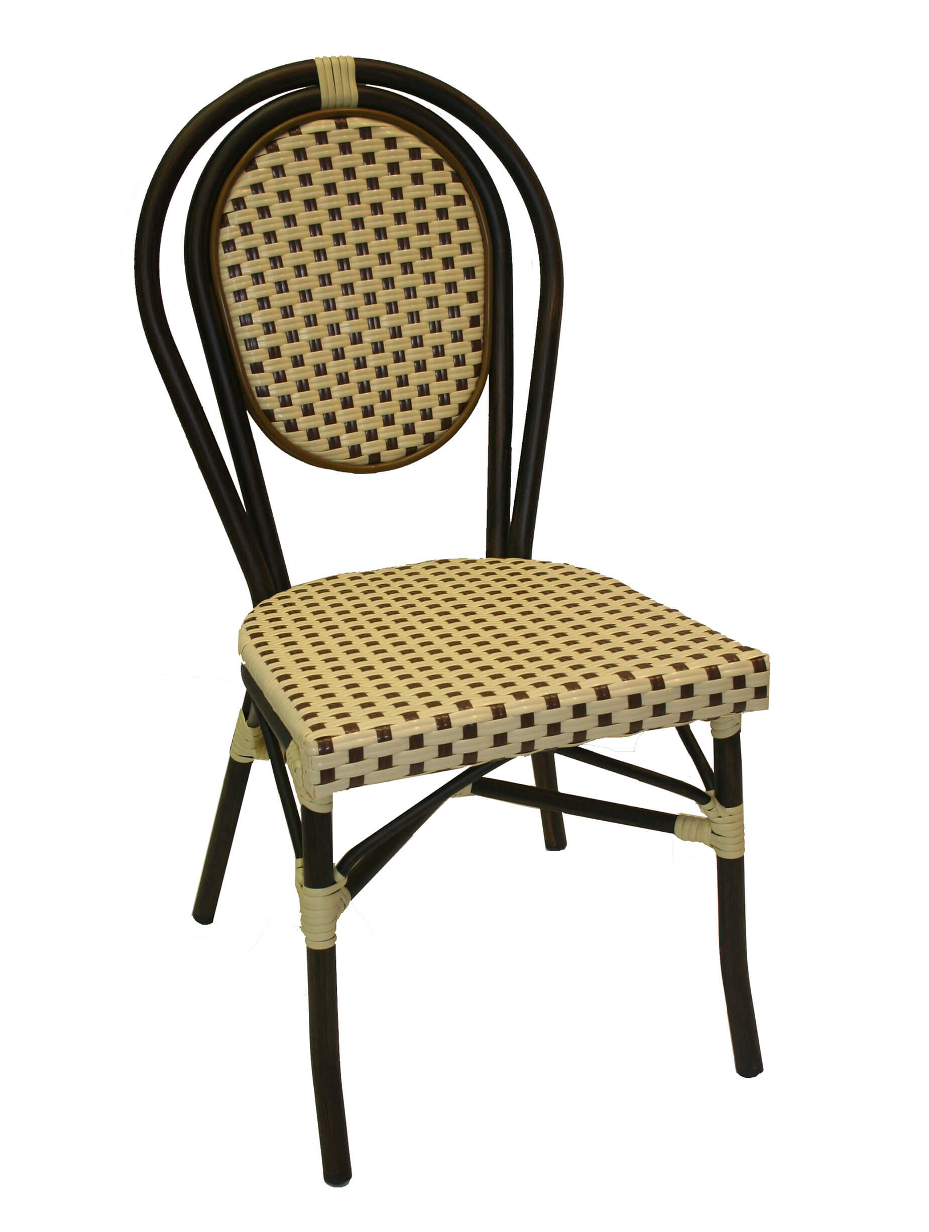 Alu-Rattan Stuhl LUCCA im Bamboo Look