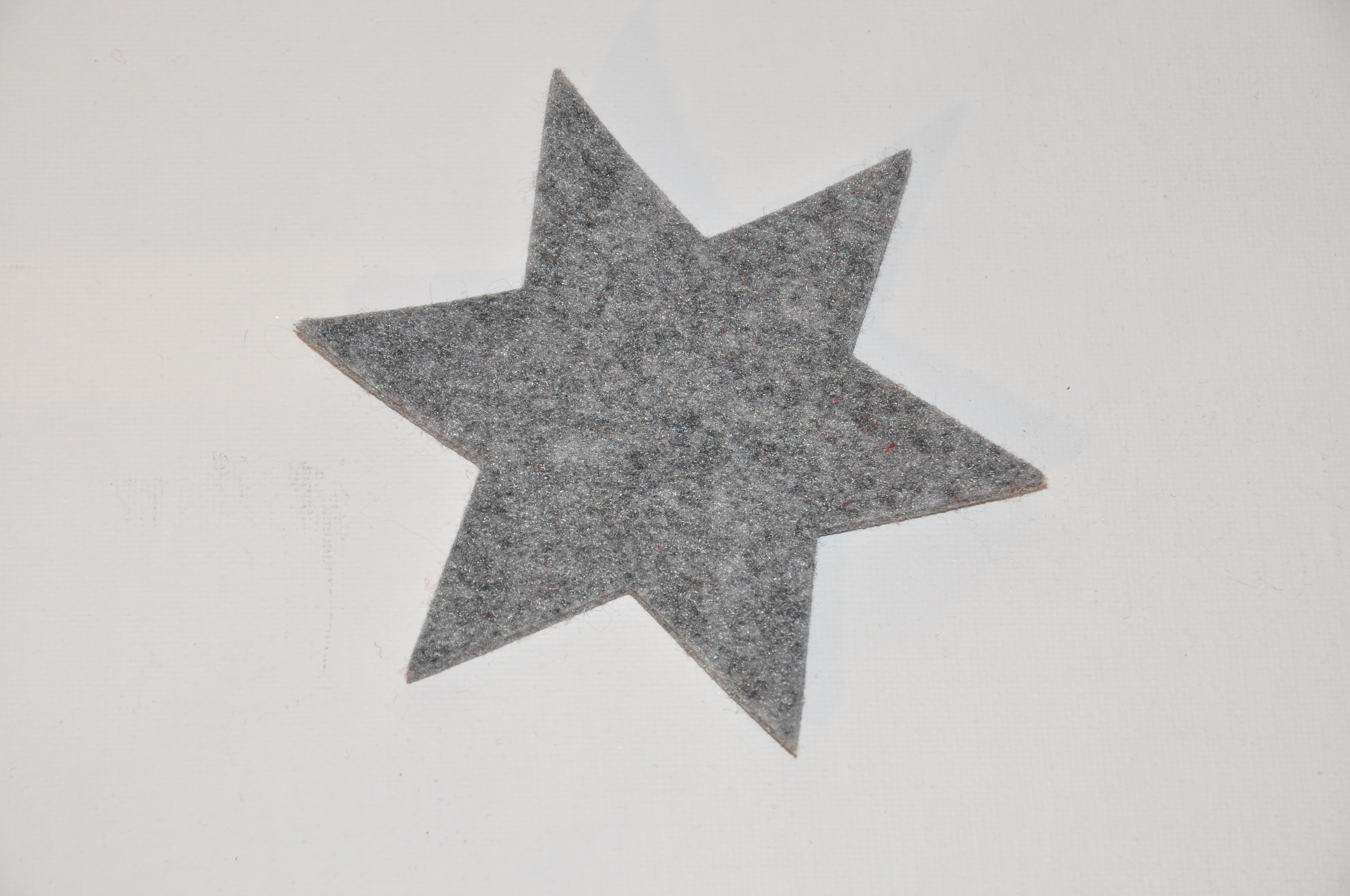 Glasuntersetzer STERN auf Filz 12 cm ( 6 Stück)