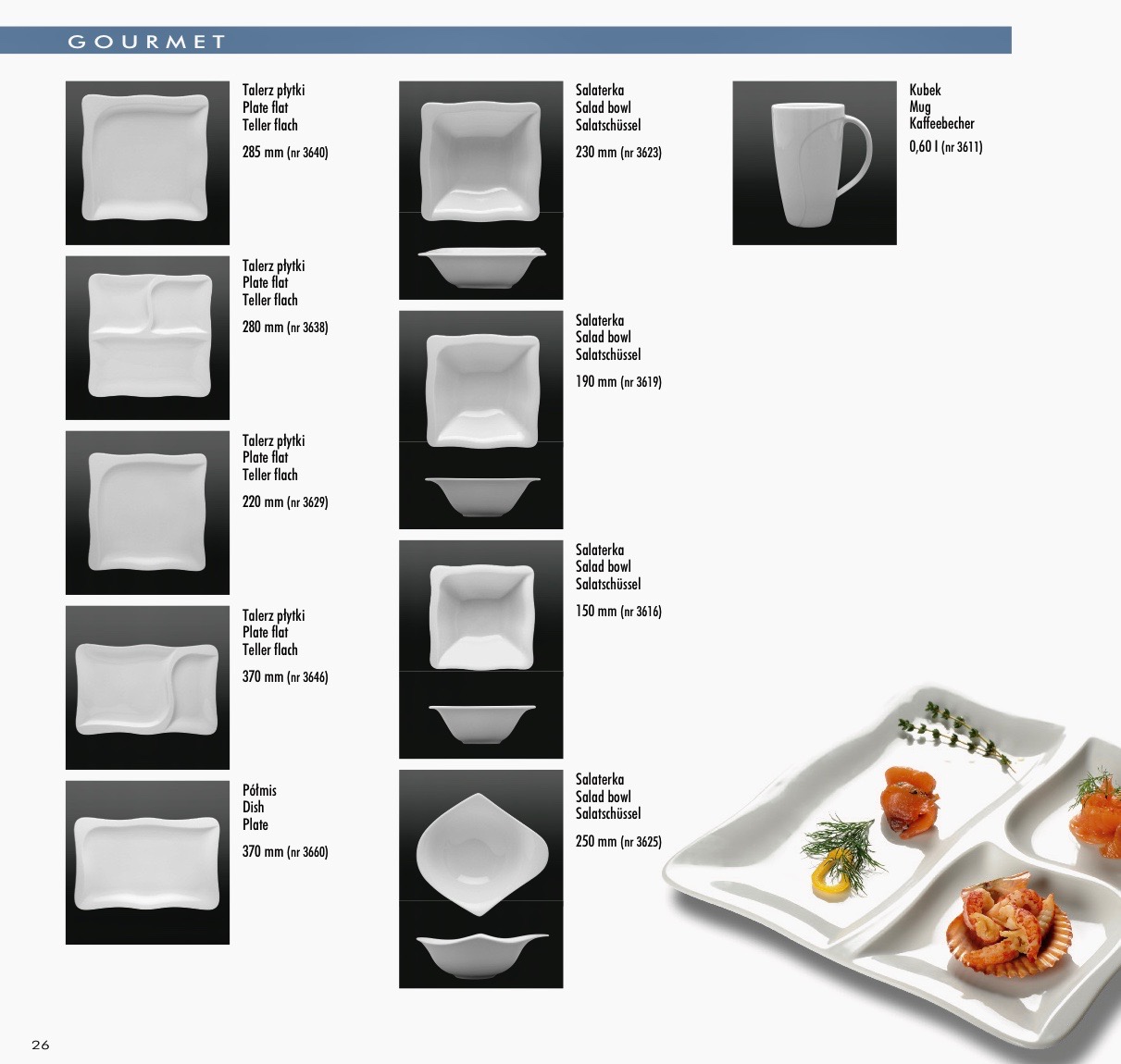 Teller Serie Gourmet