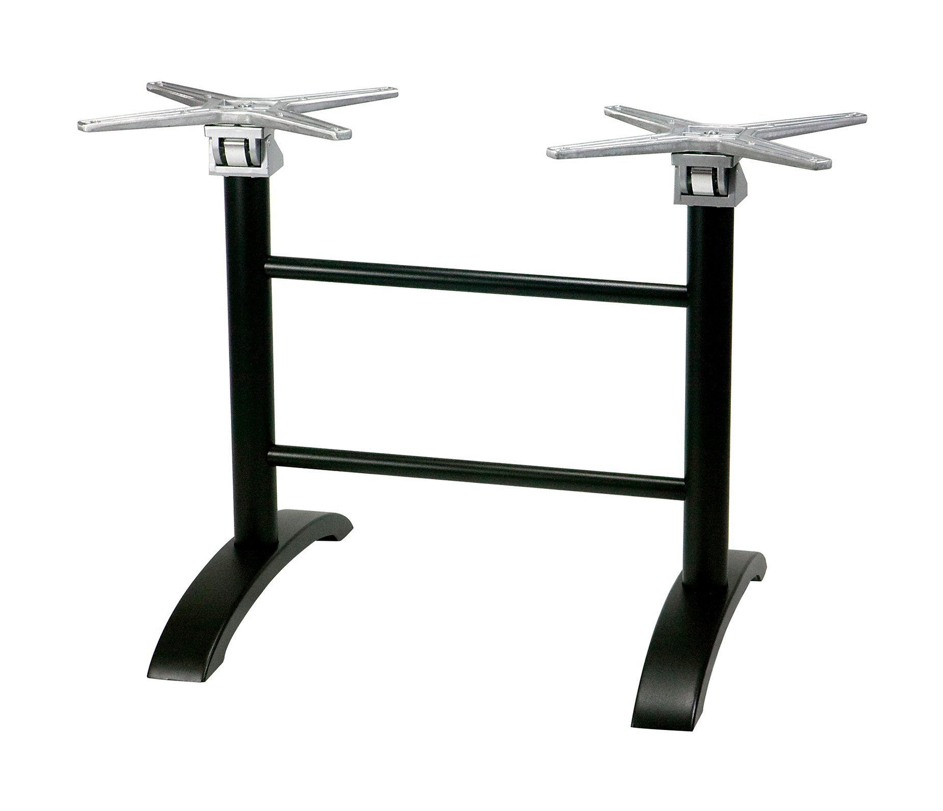 trento-2f-black Alu Tischfuß 2 F Black