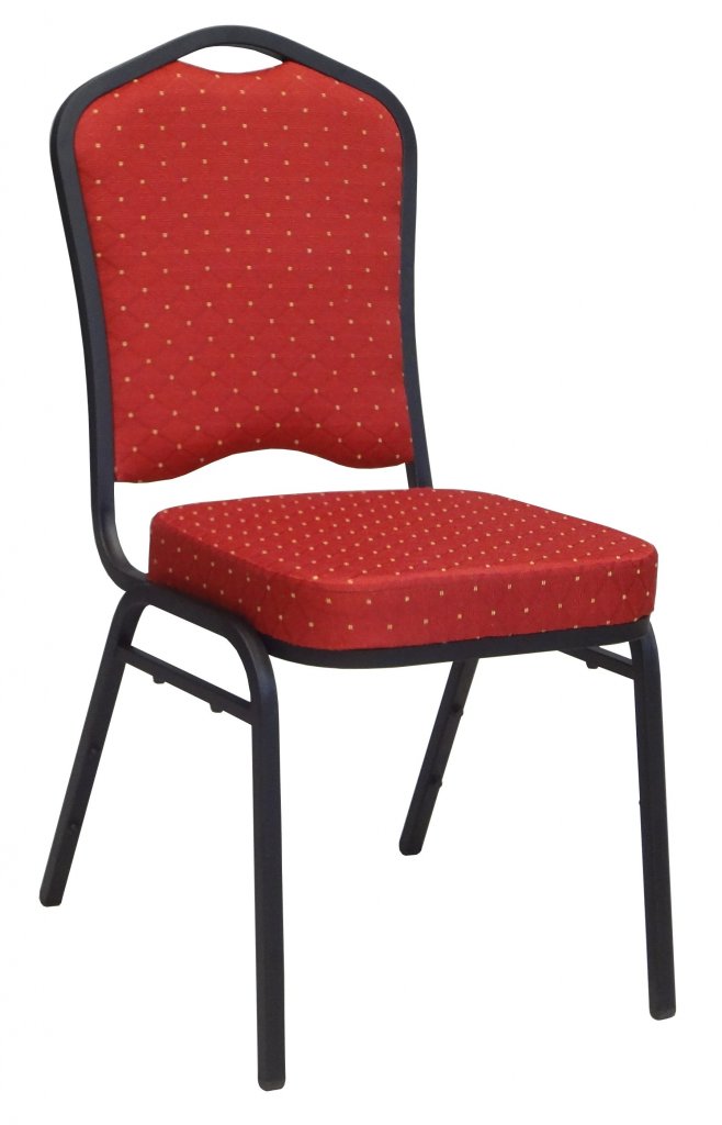 Bankett Stuhl ET68123 schwarz-matt/rot