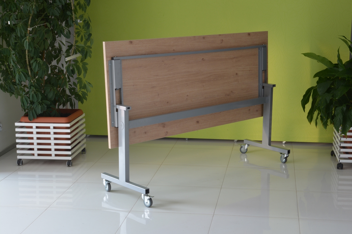 JUPITER3 Schultisch, Konferenztisch Jupiter kippbar, klappbar auf Rollen. 160 x 80 cm