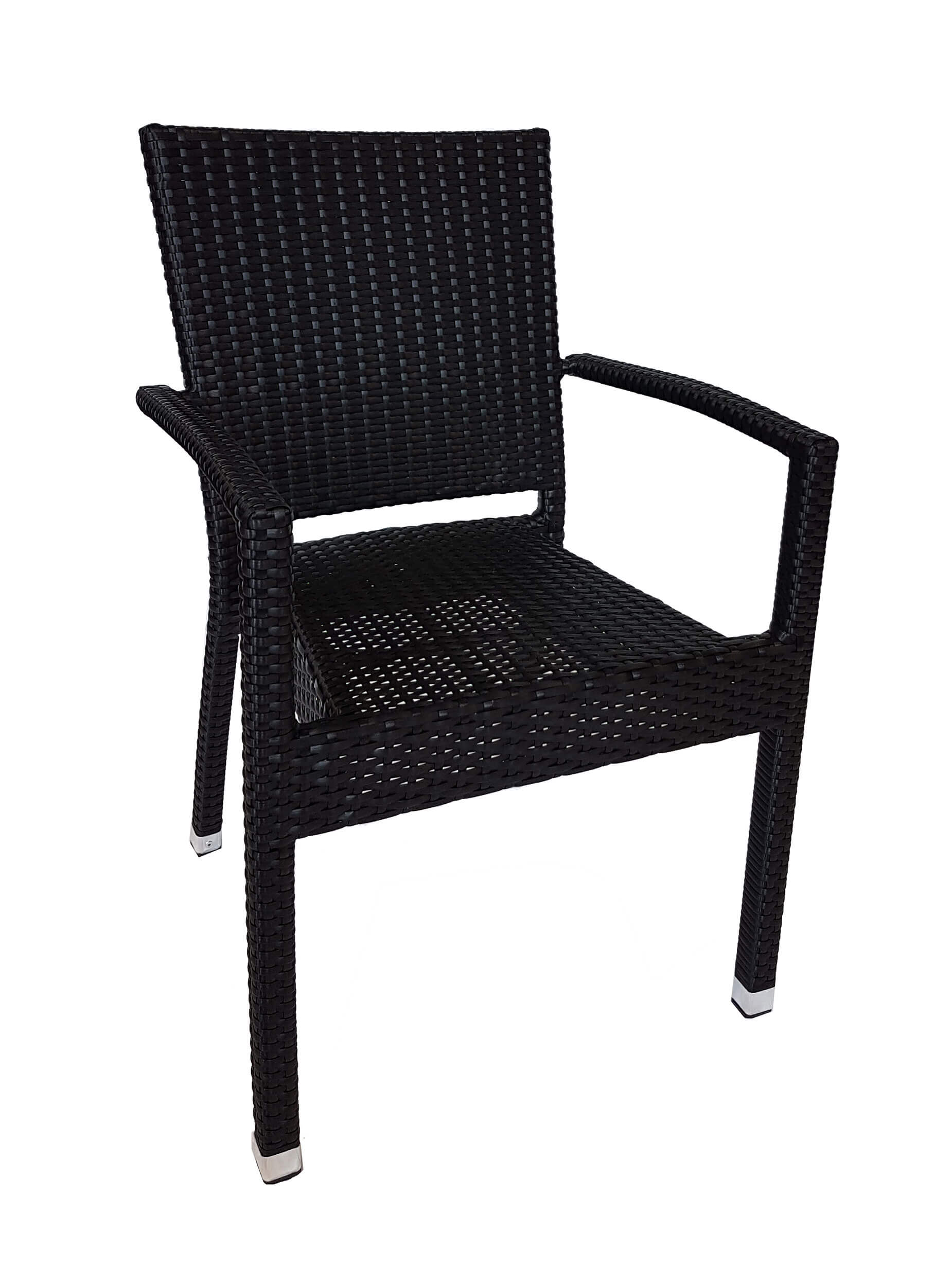 Alu-Rattan Stuhl MEZZA mit Armlehne