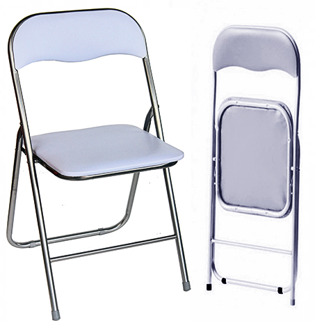 weiss-min Gepolsterter Klappstuhl ROCO weiß