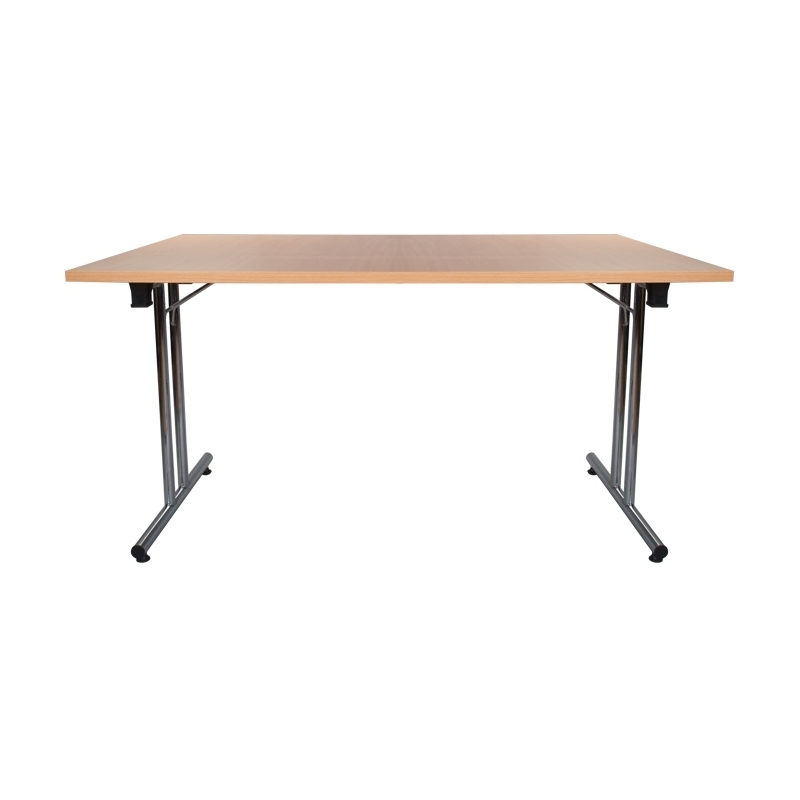 Seminartisch, Konferenztisch, Banketttisch 120 x 80, Klappbar, Tischplatte 25 mm Lichtgrau